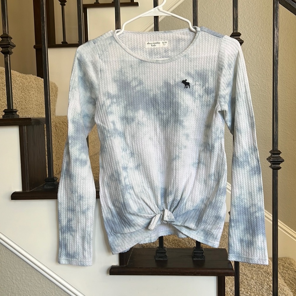 Abercrombie Kids Waffle Long Sleeve Tie Dye Shirt